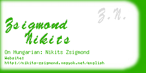 zsigmond nikits business card